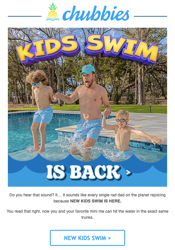 Chubbies Tone in Email